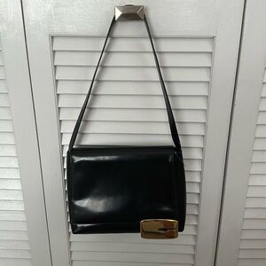 Black leather Gucci bag